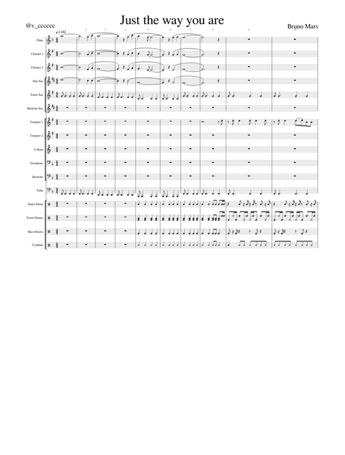 Just the way you are (marching band arrangedment)