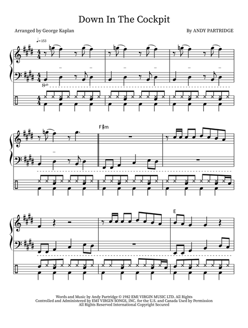 Down In The Cockpit (Arr. George Kaplan) - XTC (Small Ensemble)