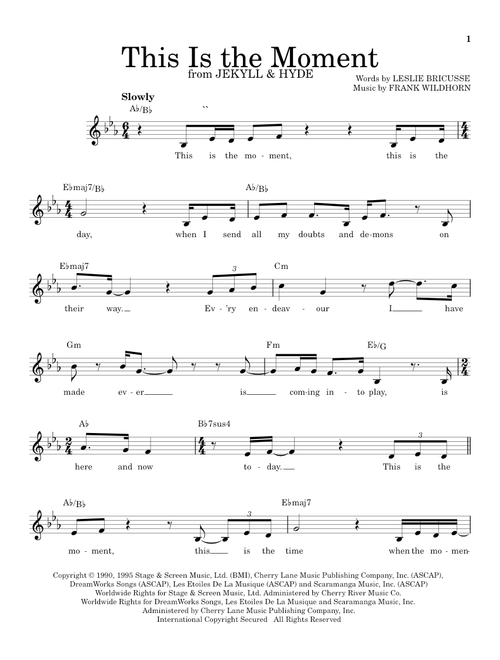 This Is The Moment - Frank Wildhorn (Pro Vocal)