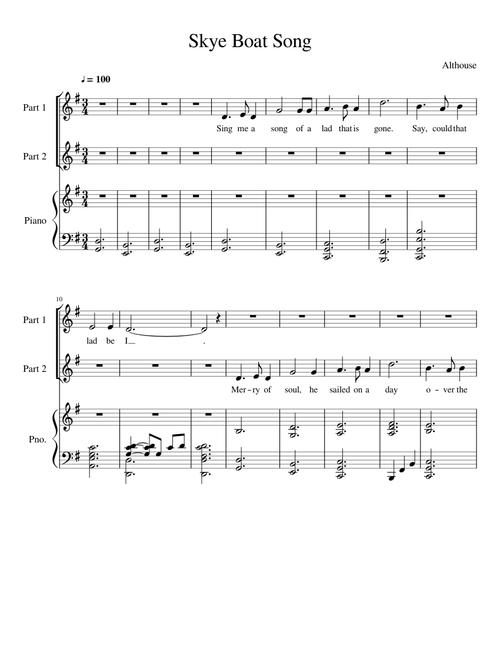 Skye Boat Song Duet