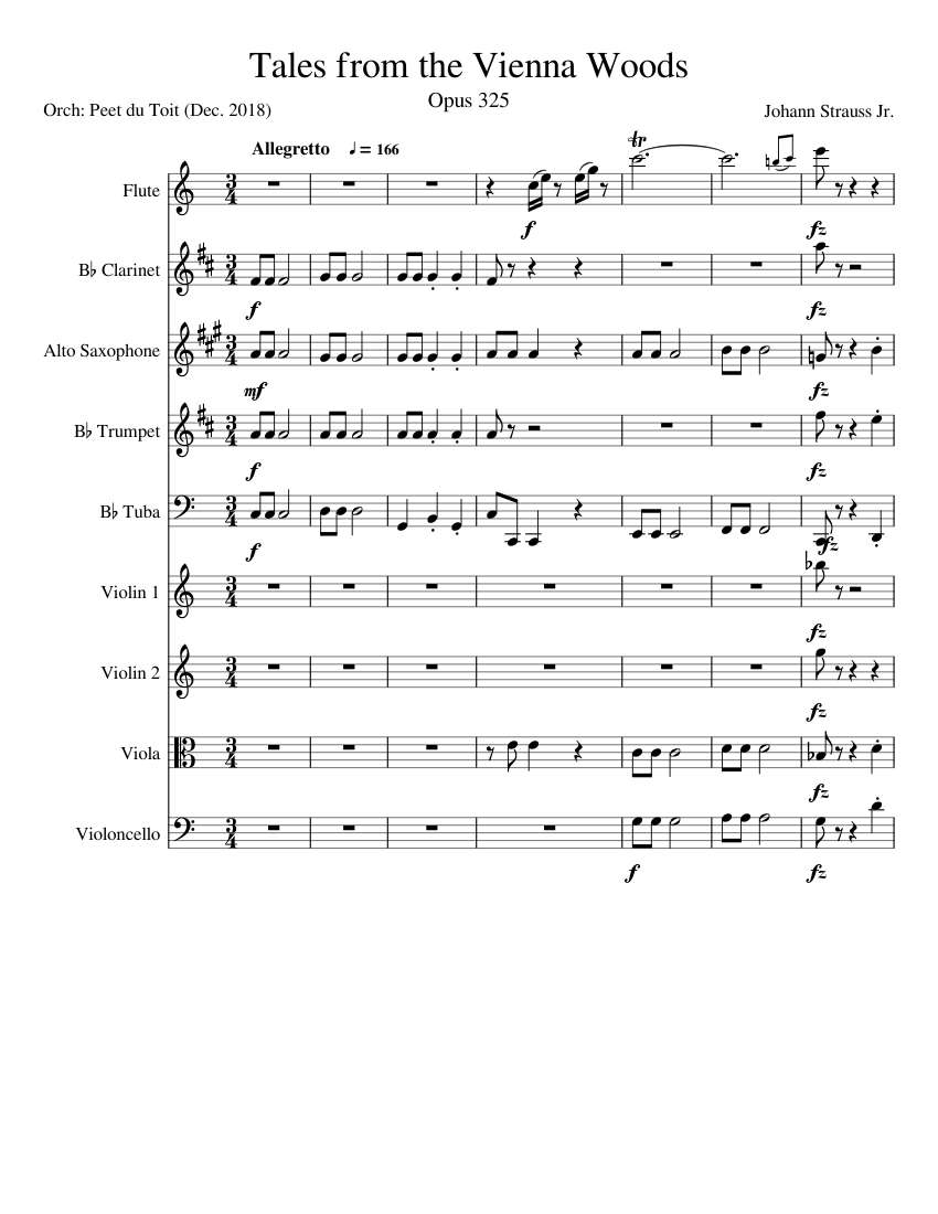 Tales from the Vienna Woods - J Strauss Jr. Op 325 (Mixed