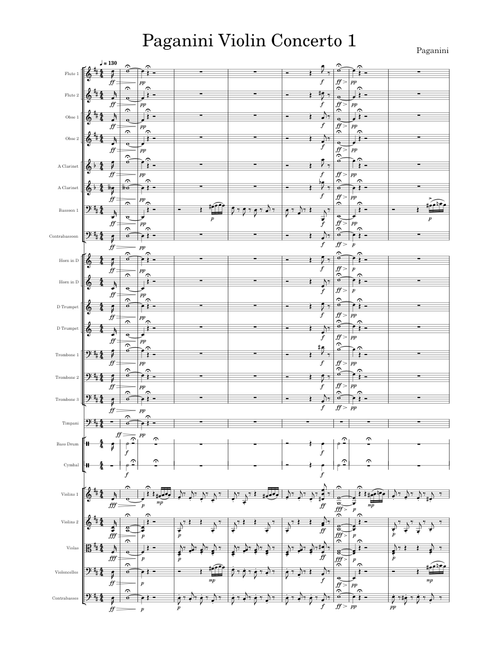 Violin Concerto No.1, Op.6 – Niccolò Paganini