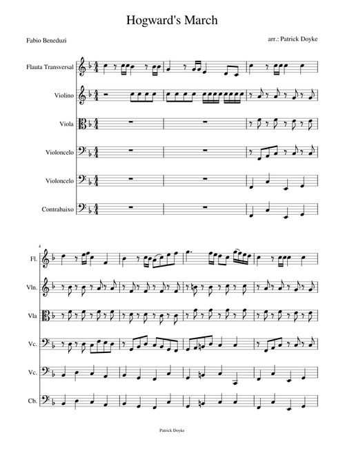 Hogward's March - Cordas (com baixo) e flauta