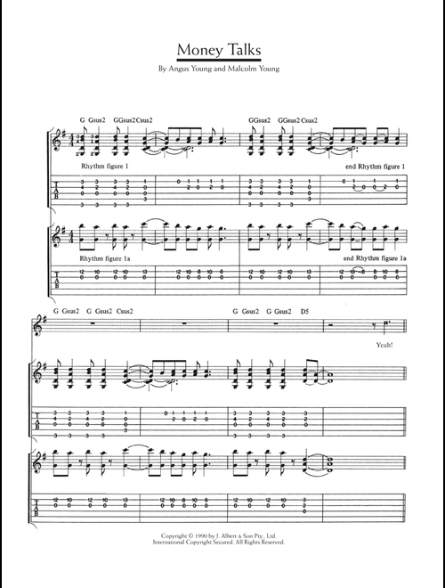 Moneytalks - AC/DC (Guitar Tab)