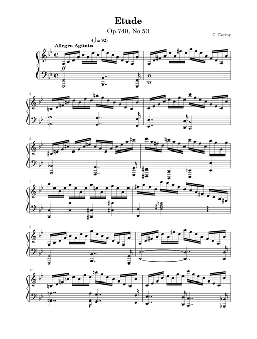 Czerny: Etude in G minor, Op. 740 no. 50