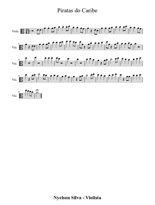 Piratas do Caribe - Viola de Arco