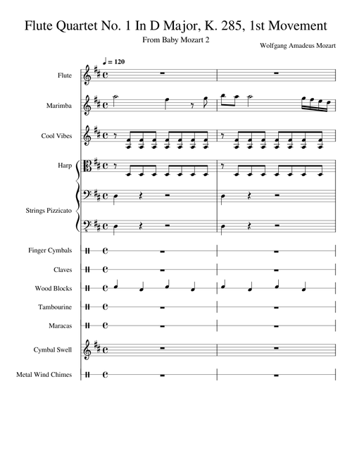 Flute Quartet in D major, K.285 – Wolfgang Amadeus Mozart