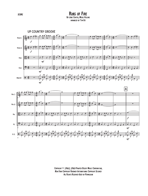 Ring Of Fire (Arr. Tim Olt) - Alan Jackson (String Quartet)