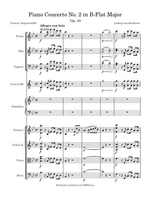 Piano Concerto No. 2 in B-Flat Major, Op. 19 – Ludwig van Beethoven