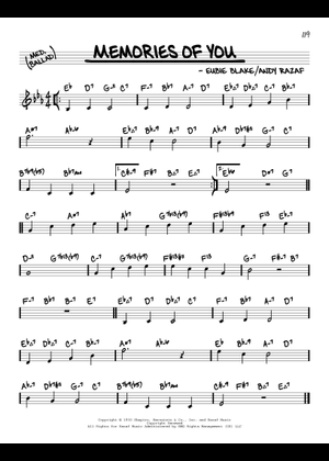 Memories of You – Eubie Blake, Andy Razaf [1930 piano / vocal arr ...