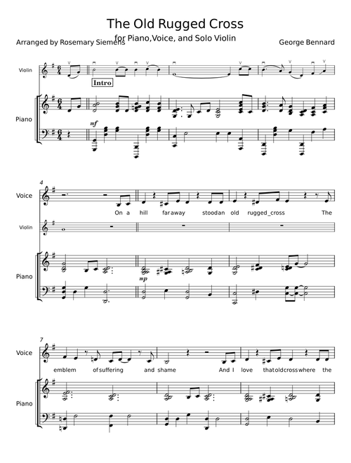 The Old Rugged Cross [reharmonization] - George Bennard