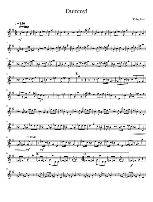Dummy! - Alto Sax Solo