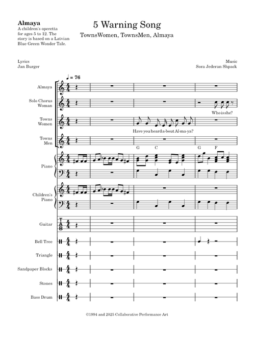 5 Warning Song - Full Score