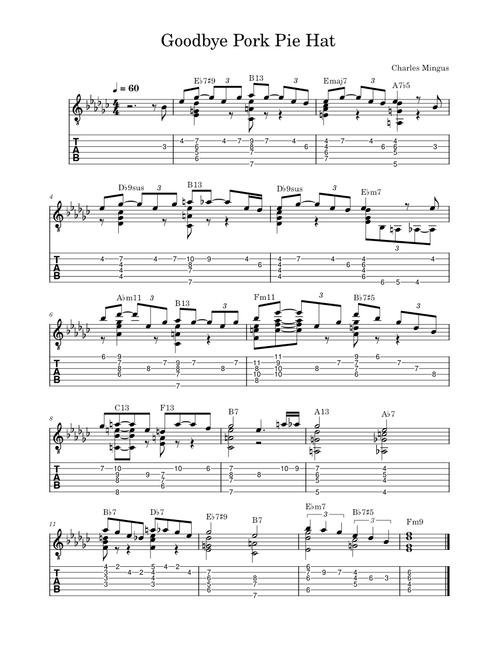 Goodbye Pork Pie Hat – Charles Mingus