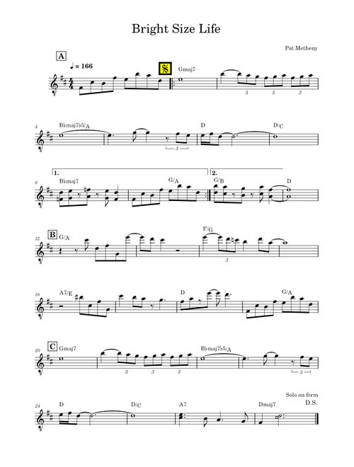 Bright size life - Pat Metheny