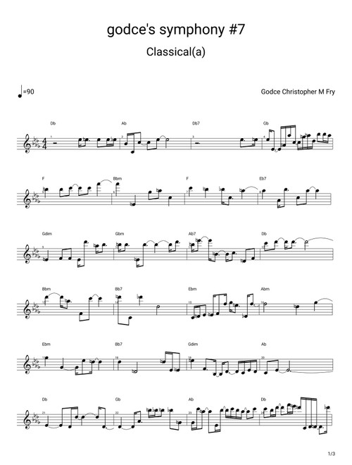 godce's symphony#7 (Arr. Godce Christopher m fry) (Full Orchestra)