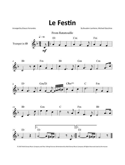 Le Festin (Arr. Glauco Fernandes) - Michael Giacchino, Boualem Lamhene (Trumpet Solo)