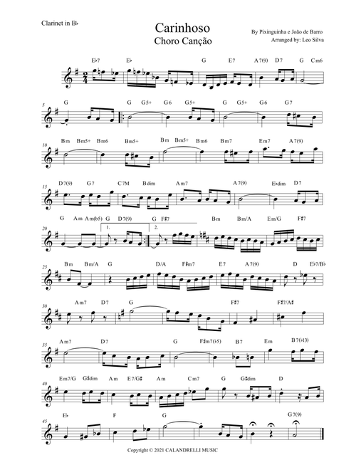 Carinhoso (Arr. Leo Silva) - Jorge Calandrelli, Benedicto Lacerda (Clarinet Solo)