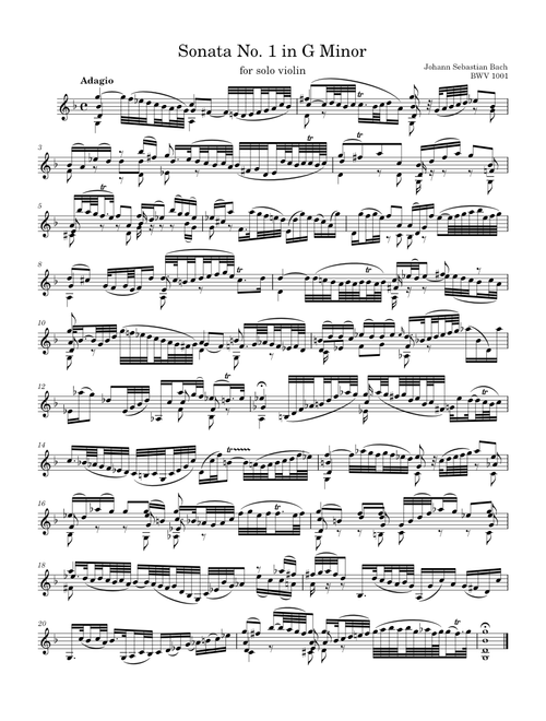 Solo Violin Sonatas and Partitas - J. S. Bach sheet music by