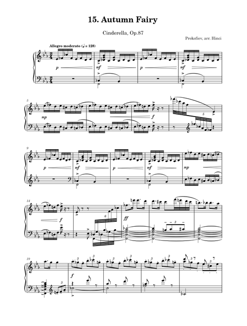 Prokofiev - Cinderella Op.87, 15. Autumn Fairy (solo)