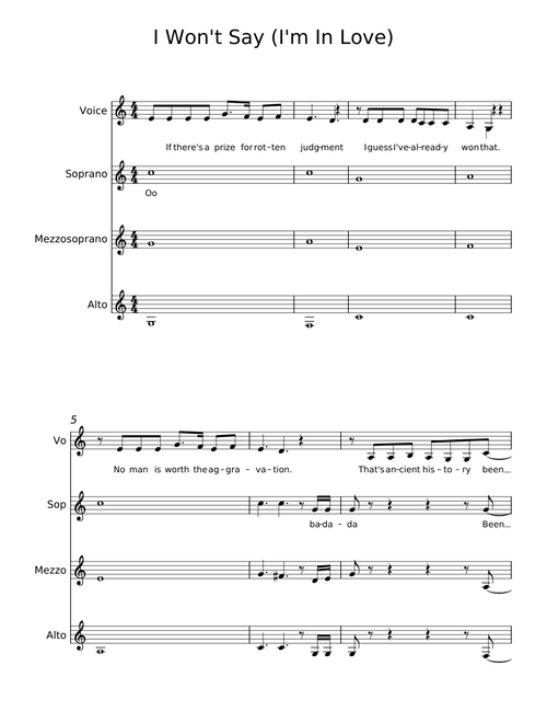 I Won't Say (I'm In Love) - Alan Menken