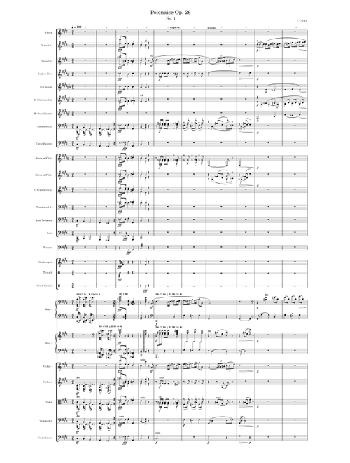 Polonaise Op. 26 No. 1 by Frederic Chopin arr. Nico Phillips (W.I.P.)