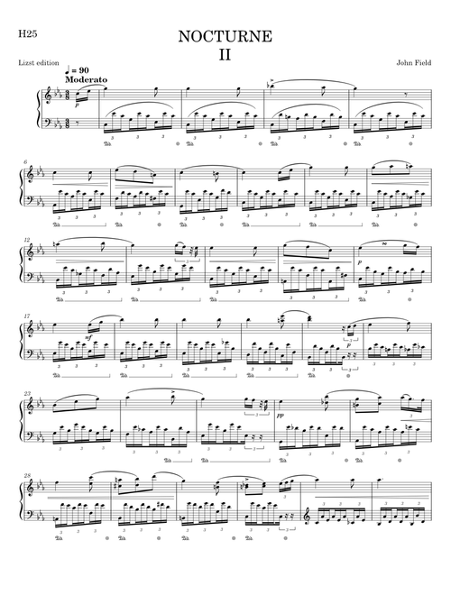 Nocturne H25 #2 Lizst Schumbert