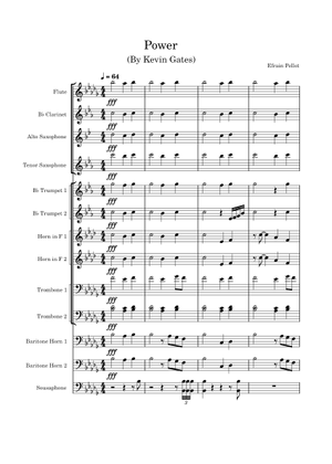 Power - Kevin Gates Sheet Music for Trombone, Tuba, Flute