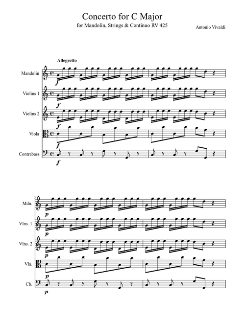 A. Vivaldi Concerto for C Major