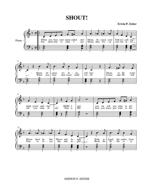 SHOUT! - ERWIN P. ZEITER (Vocal Solo)