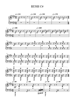 Rush C# – Sheet Music Boss RUSH C# Sheet Music for Piano (Solo ...