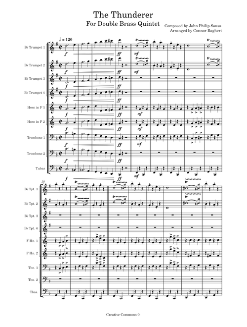 The Thunderer – John Philip Sousa - Double Brass Quintet