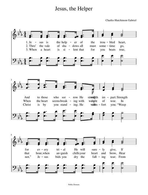Jesus is the helper of the troubled heart - Charles Hutchinson Gabriel