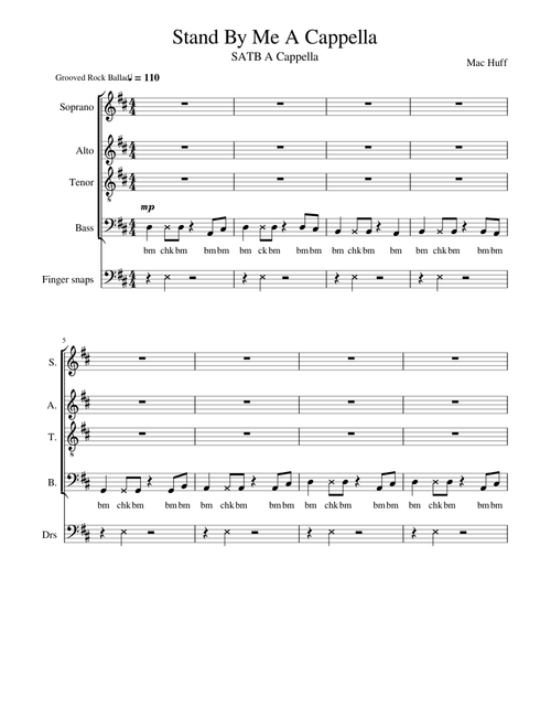 Stand By Me A Cappella SATB