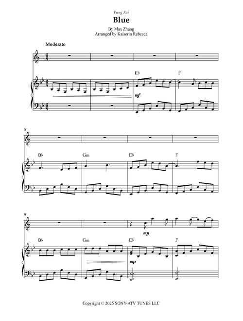 Blue (Arr. Kaiserin Rebecca) - Yung Kai (Clarinet and Piano)