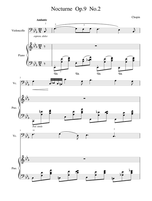 Nocturne Op. 9 No. 2 – Frédéric Chopin