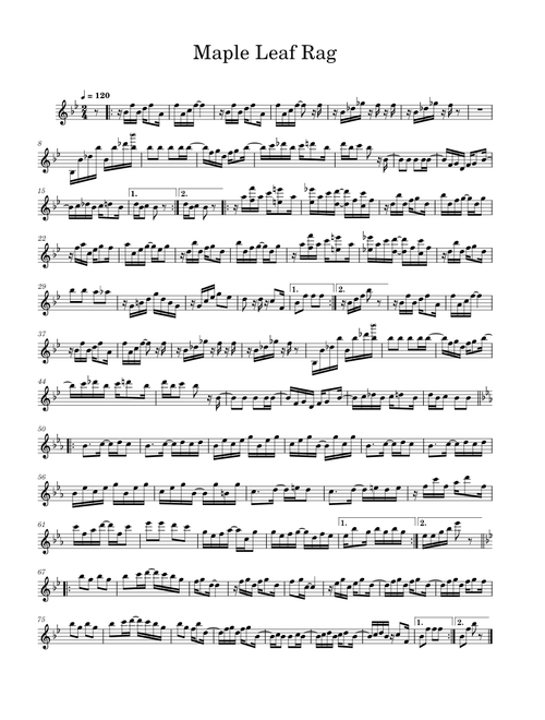 Maple Leaf Rag - Trumpet Solo