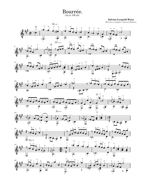 Suite SW.48 – Sylvius Leopold Weiss - Bourrée