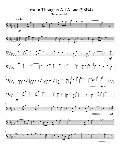 Lost in Thoughts All Alone (SSB4) - Trombone Solo