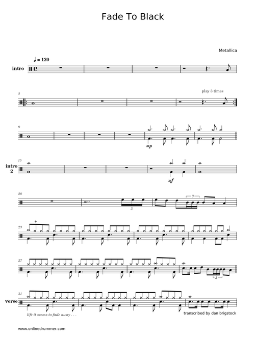 Fade to black - Metallica