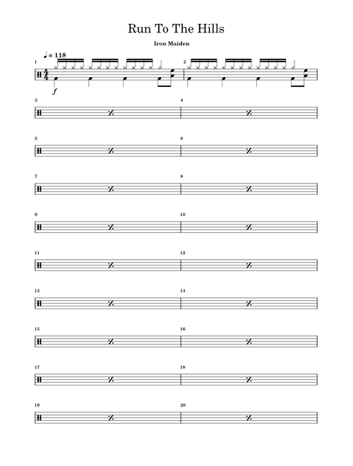 Run to the hills – Iron Maiden