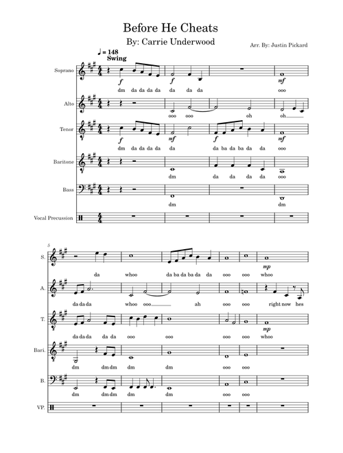 Before he cheats – Carrie Underwood Before He Cheats Acappella Arrangement