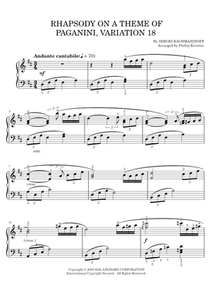 Rhapsody on theme of Paganini Op.43 (S. Rachmaninoff, orchestra