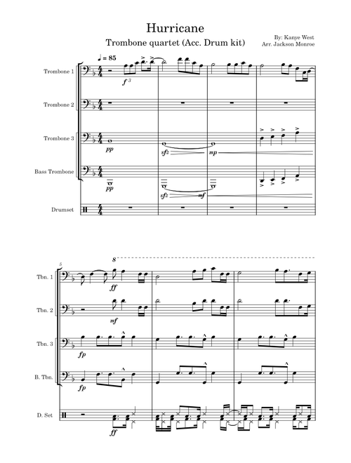 Hurricane – Kanye West Hurricane Trombone Quartet - Kanye west (Arranged by Jackson Monroe)