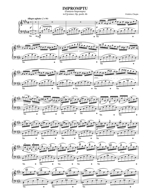 F. Chopin: Fantaisie-impromptu in C♯ minor, Op.66