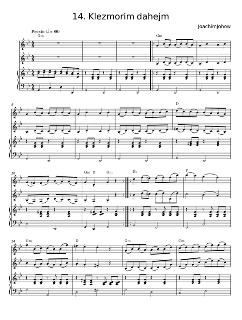 Klezmorim dahejm - Joachim Johow