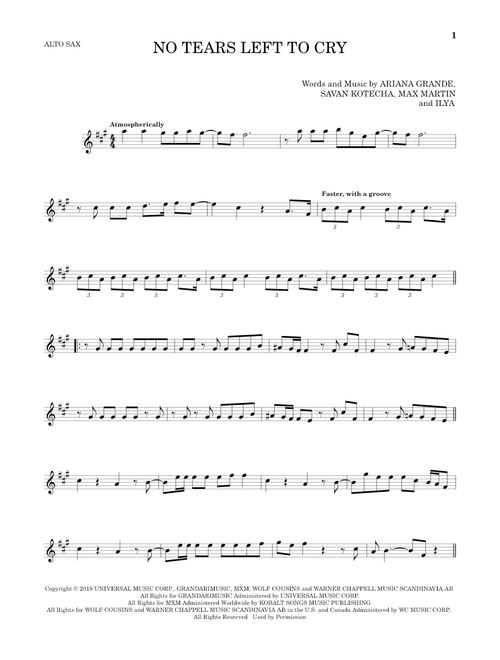 No Tears Left To Cry - Ariana Grande (Alto Sax Solo)