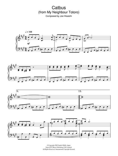 My Neighbour Totoro (Catbus) - Joe Hisaishi (Piano Solo)