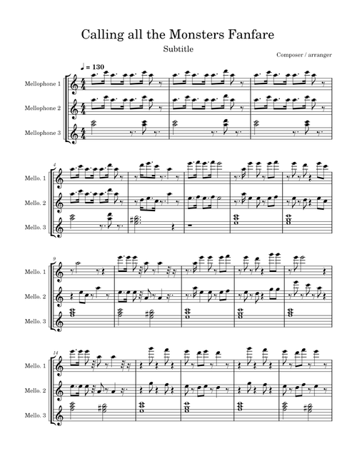 Calling all the Monsters Fanfare
