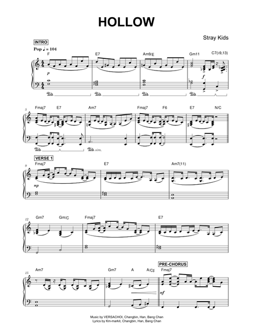Hollow - Stray Kids (Piano)